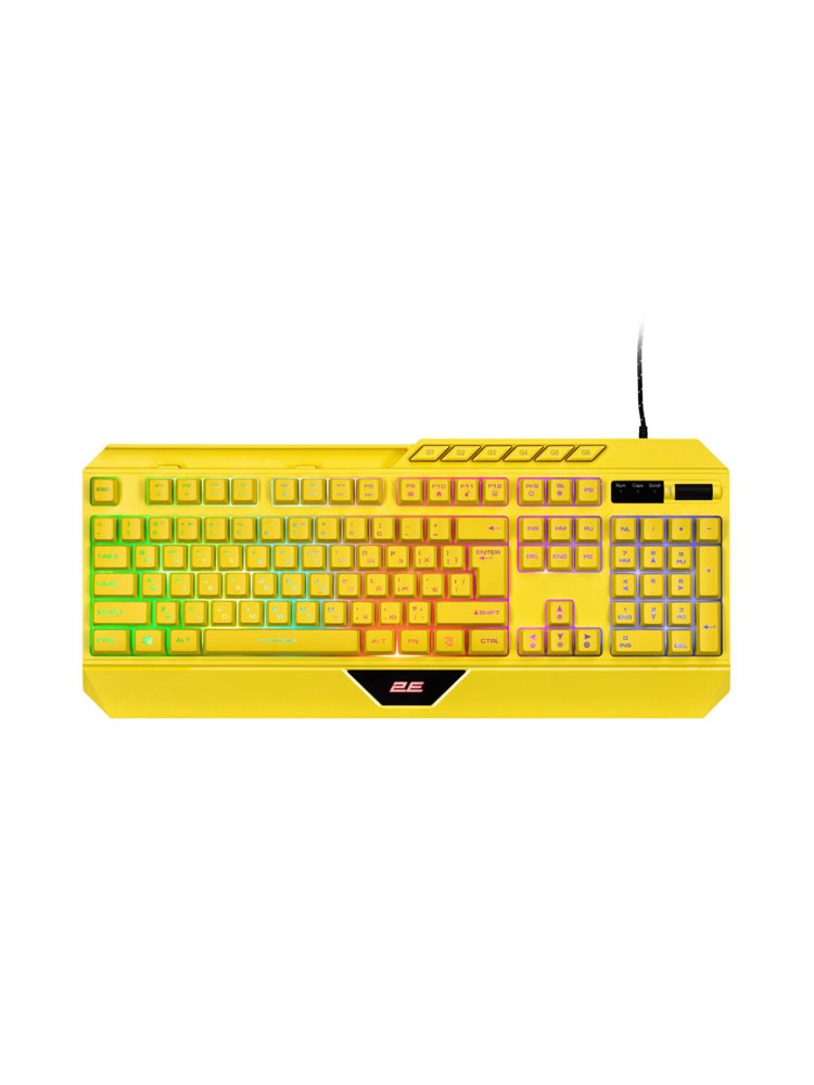 კლავიატურა: 2E KG315 RGB Gaming Keyboard Yellow - 2E-KG315UYW