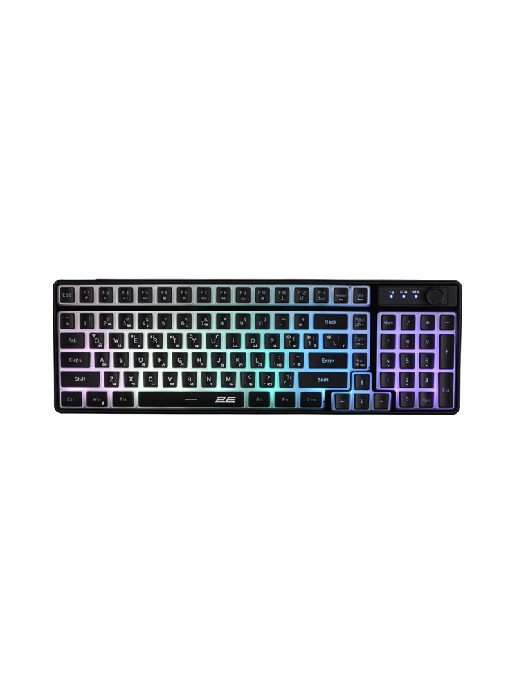 კლავიატურა: 2E KG390 Wireless RGB Gaming Keyboard Black - 2E-KG390UBK-WL