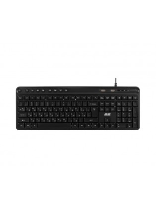 კლავიატურა: 2E KS1100 Wired Membrane keyboard Black - 2E-KS1100UB_UA