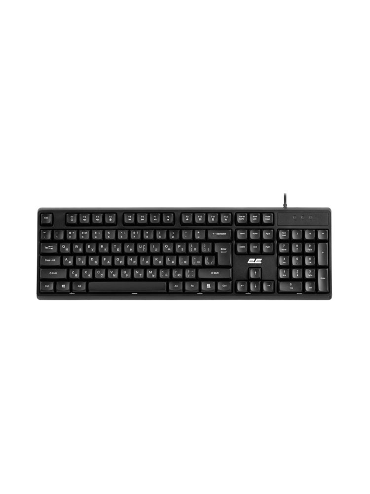 კლავიატურა: 2E KS131 Wired Membrane keyboard Black - 2E-KS131UB_UA