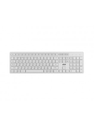 კლავიატურა: 2E KS260 Membrane Wireless Keyboard White - 2E-KS260WWH_UA
