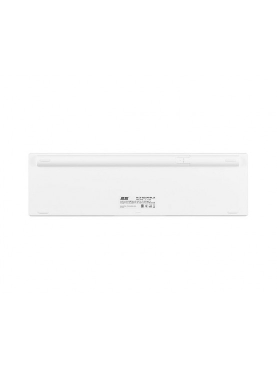 კლავიატურა: 2E KS270 Scissor Wireless Keyboard White/Silver - 2E-KS270WBWH