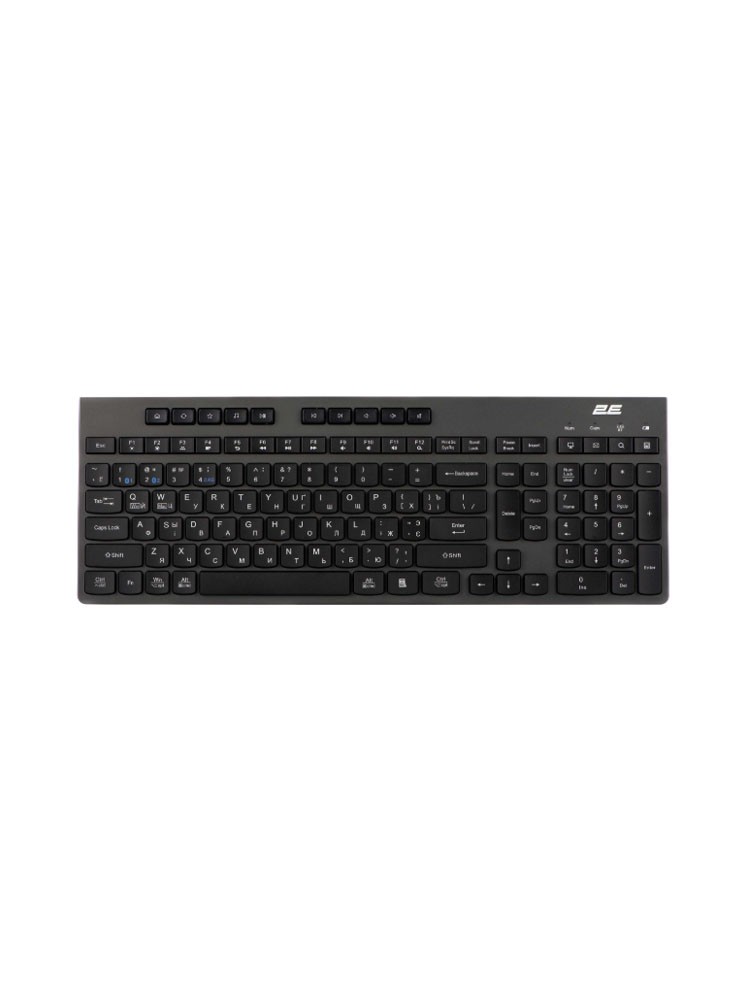 კლავიატურა: 2E KS270 WL/BT Silent Membrane Keyboard Black/Grey - 2E-KS280WBGR_AK