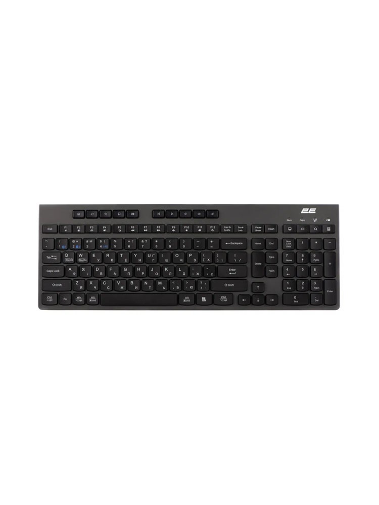 კლავიატურა: 2E KS280 Wireless Membrane Keyboard Black/Grey - 2E-KS280WBGR_UA
