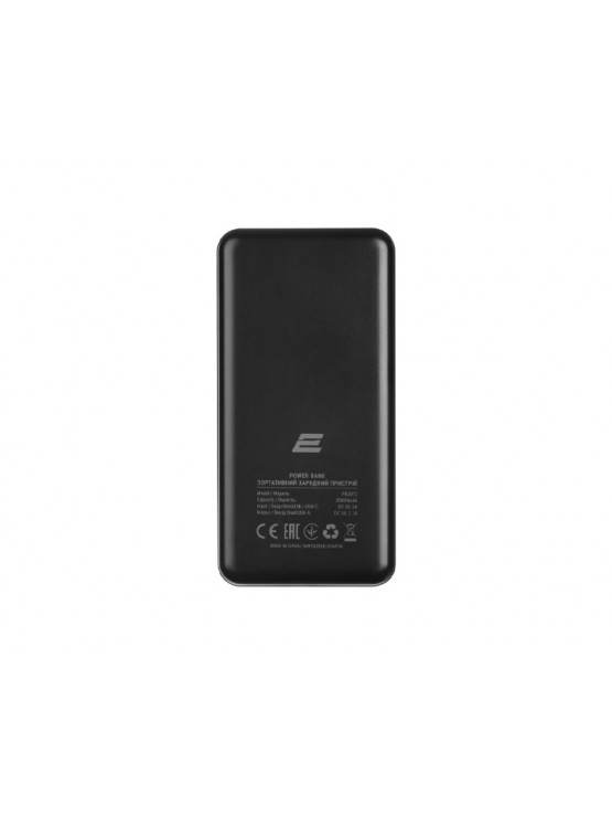 დამტენი: 2E Geometry 20000mAh PD QC 18W Power Bank Black - 2E-PB2072PD-BLACK