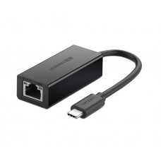 ადაპტერი: UGREEN 30287 USB 2.0 Type C 10/100Mbps Ethernet Adapter 110mm Black