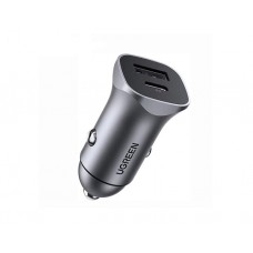 დამტენი: UGREEN CD130 Dual USB Car Charger Grey - 30780