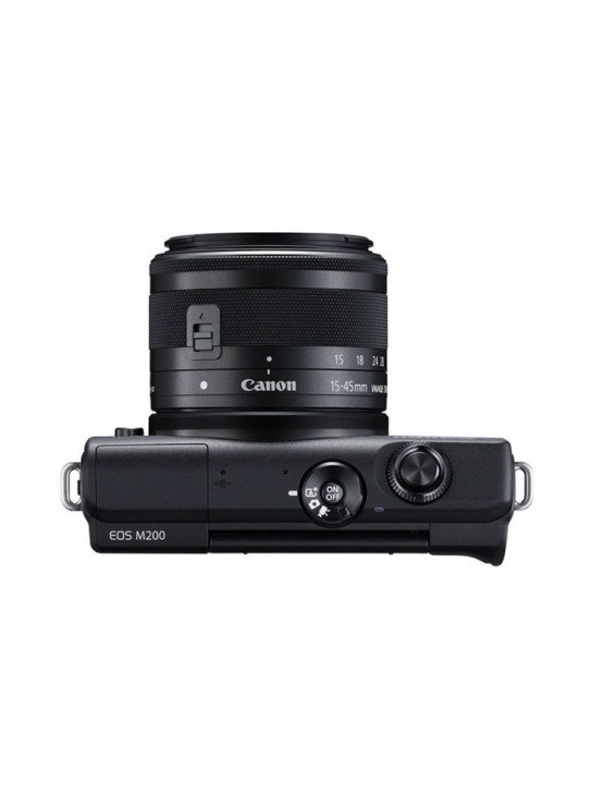 ფოტოაპარატი: Canon M200 Lens EF-M 15-45 mm IS STM 24.1MP Black - 3699C027AA