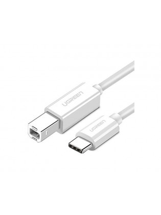 პრინტერის კაბელი: UGREEN US241 USB Type C to USB-B Cable1.5m White - 40417