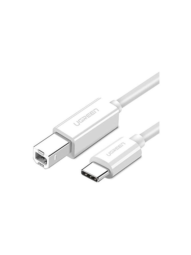 პრინტერის კაბელი: UGREEN US241 USB Type C to USB-B Cable1.5m White - 40417