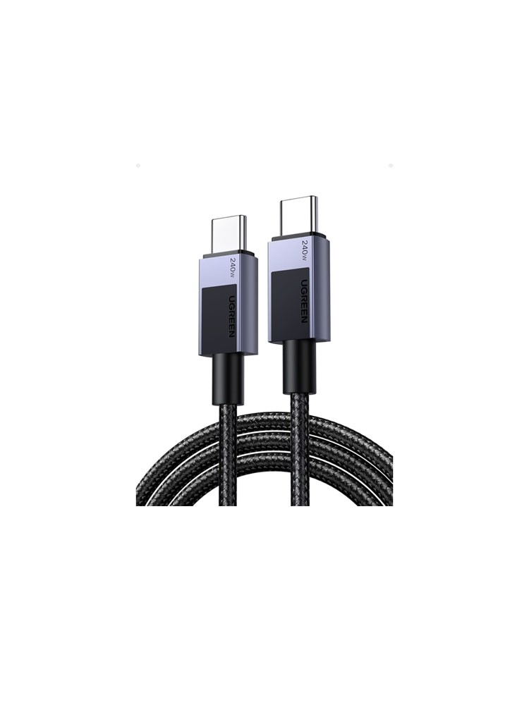 კაბელი: UGREEN L513 240W Type-C to Type-C PD Fast Charging Cable 2m Space Gray - 45068
