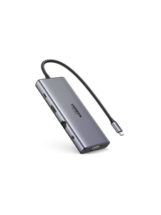 USB ჰაბი: UGREEN CM639 11-in-1 USB-C Hub Grey - 45520