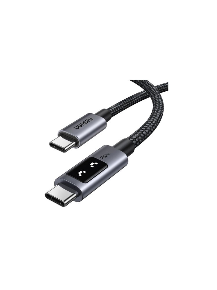 კაბელი: UGREEN Uno L509 100W Type-C to Type-C 0.5m Black/Grey - 45612