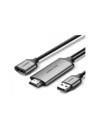 ადაპტერი: UGREEN CM151 USB to HDMI Digital AV Adapter 1.5m Gray
