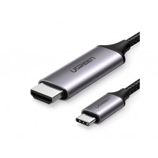 კაბელი: UGREEN MM142 USB-C to HDMI Cable 1.5m Gray/Black - 50570