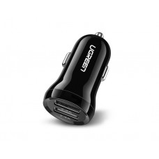 მანქანის დამტენი: UGREEN ED018 Dual USB Car Charger 4.8A Black - 50875