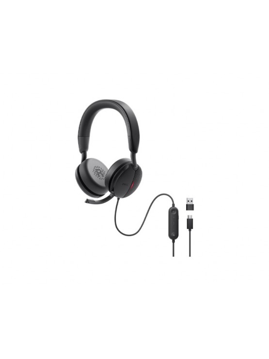 ყურსასმენი: Dell Pro Plus WH5024 Wired ANC Headset Black - 520-BBGQ
