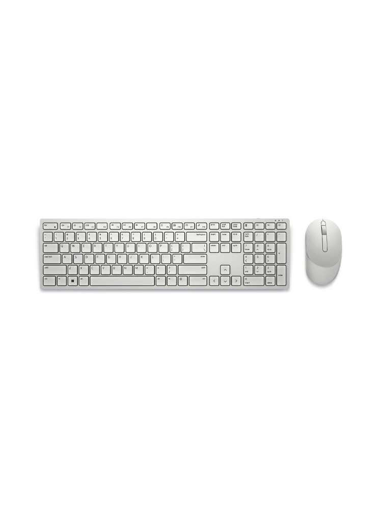 კლავიატურა-მაუსი: Dell Pro KM5221W Wireless Keyboard and Mouse White - 580-AKFB