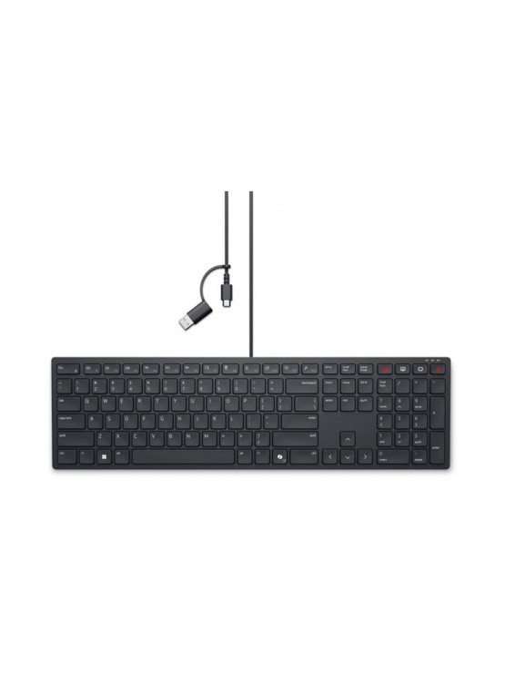 კლავიატურა: Dell KB525C Wired Collaboration Keyboard Black - 580-BBTF