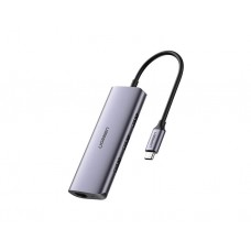 ადაპტერი: UGREEN 60718 USB-C to 3 x USB 3.0+RJ45+Micro USB Multifunction Adapter