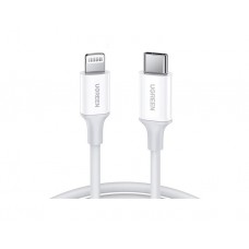 კაბელი: UGREEN 60749 MFi USB-C to Lightning M/M Cable Rubber Shell 2m White