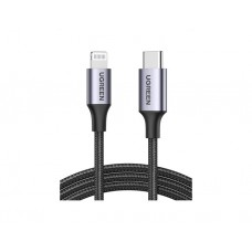 კაბელი: UGREEN US304 60760 MFi USB-C to Lightning Cable 1.5m Black