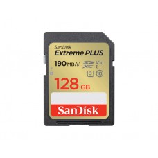 მეხსიერების ბარათი: SanDisk 128GB Extreme PLUS SDXC  UHS-I Memory Card - 619659189389