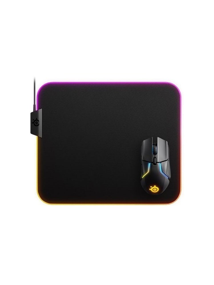 მაუს პადი: SteelSeries 63825_SS QcK Prism Cloth RGB Gaming Mouse Pad M Black