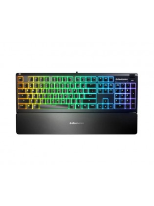 კლავიატურა: SteelSeries 64805_SS Apex 3 Whisper-Quiet Wired RGB Gaming Keyboard Black