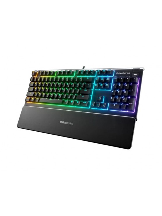 კლავიატურა: SteelSeries 64805_SS Apex 3 Whisper-Quiet Wired RGB Gaming Keyboard Black