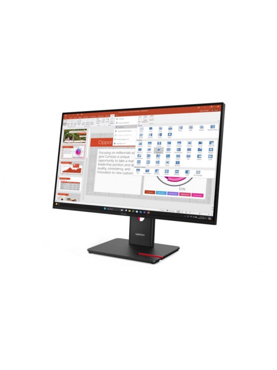 მონიტორი: Lenovo ThinkVision T27-40 27" FHD IPS 4ms VGA HDMI DP USB - 64A5MAT6EU