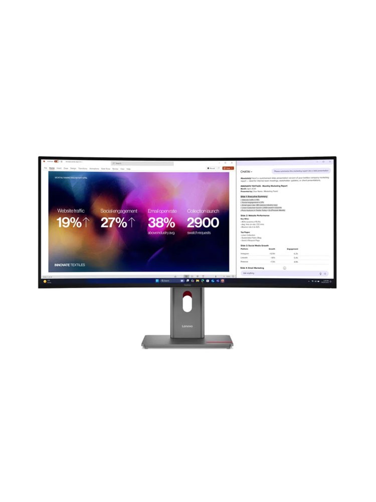 მონიტორი: Lenovo ThinkVision P40WD-40 39.7" WUHD 120Hz 4ms HDMI 2xDP USB USB-C USB-B - 64B4XAT1EU