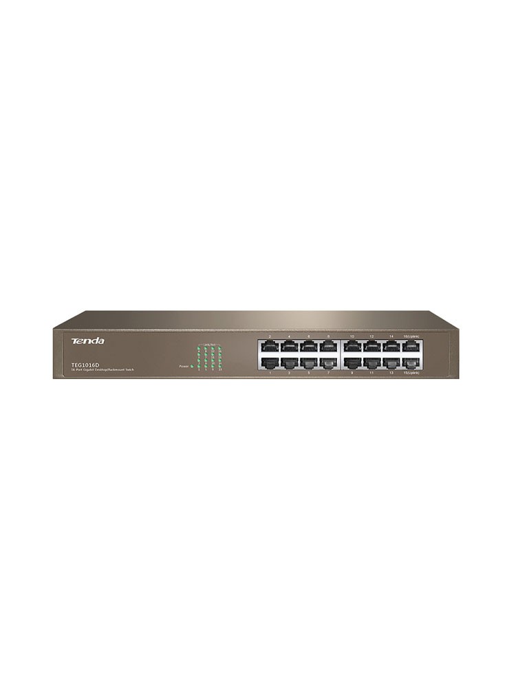 სვიჩი: Tenda TEG1016D 16-Port Gigabit Ethernet Unmanaged Switch - 6932849403312