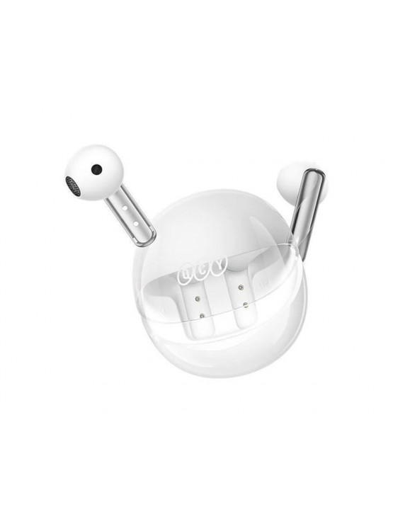 ყურსასმენი: QCY Ailypods Clear Wireless Headphones White - 6957141408926