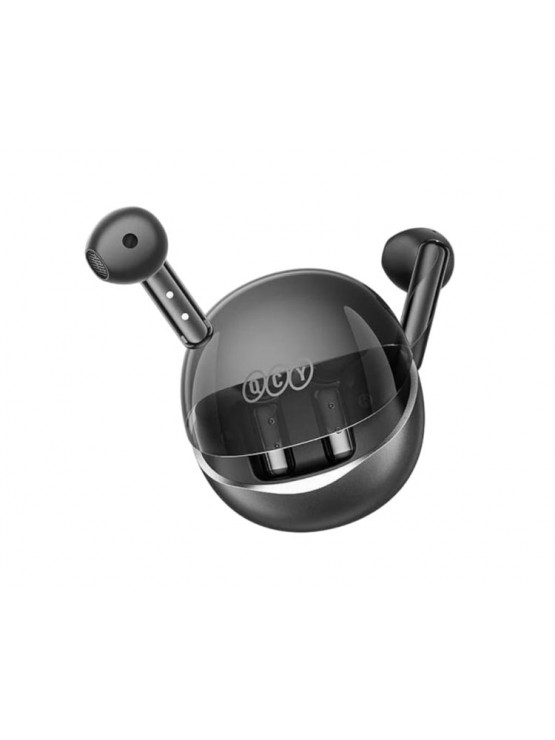 ყურსასმენი: QCY Ailypods Clear Wireless Headphones Black - 6957141408933