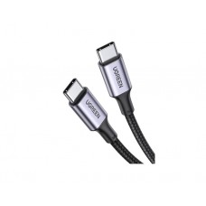 კაბელი: UGREEN US316 70427 USB Type-C to Type-C 100W PD Fast Charging Cable 1m Black