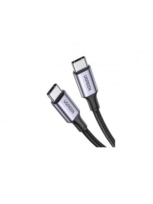კაბელი: UGREEN US316 70427 USB Type-C to Type-C 100W PD Fast Charging Cable 1m Black