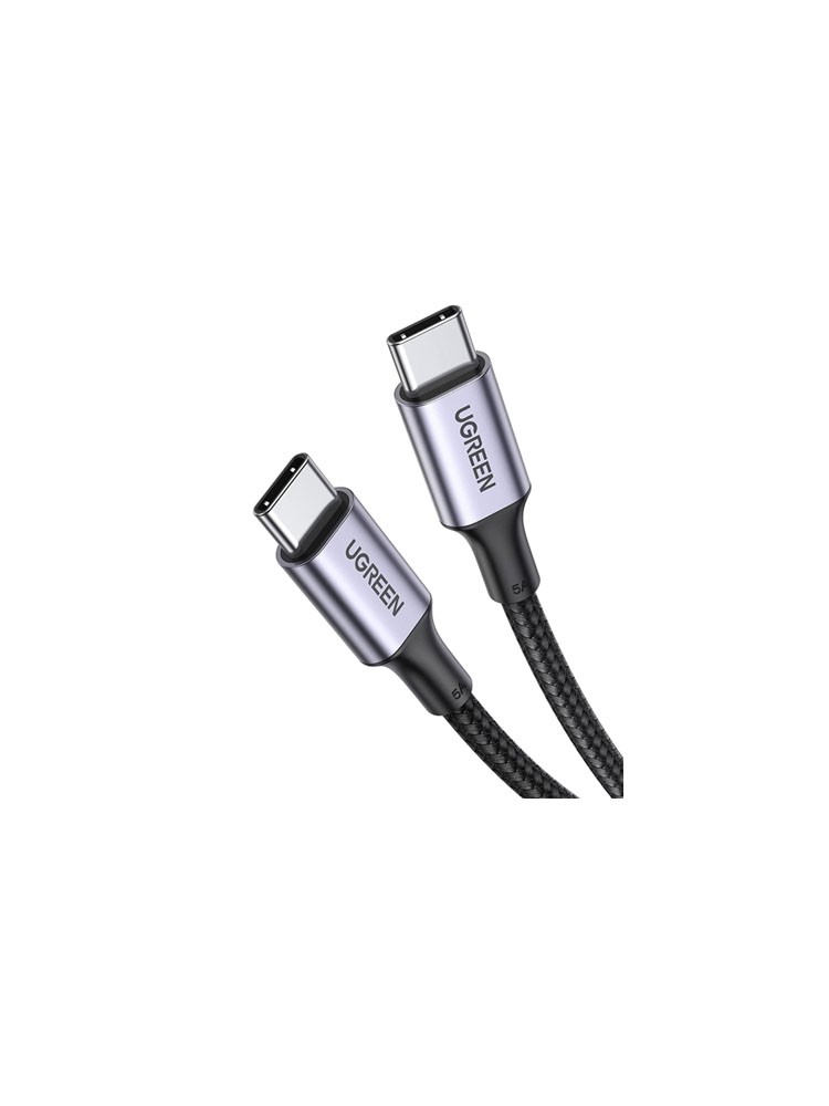 კაბელი: UGREEN US316 70427 USB Type-C to Type-C 100W PD Fast Charging Cable 1m Black