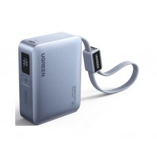 პორტატული დამტენი: UGREEN PB584 75173B 10000mAh Fast Charging Power Bank With Type-C Cable Blue