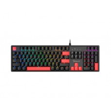 კლავიატურა: A4tech Bloody S510R RGB Mechanical Gaming Keyboard Brown Switch US Layout Fire Black
