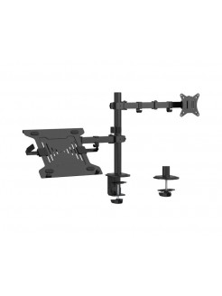 მონიტორის საკიდი: Gembird MA-DA-03 Adjustable Desk Mount With Monitor Arm and Notebook Tray