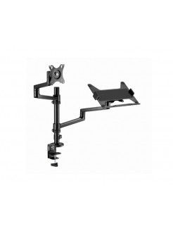 მონიტორის საკიდი: Gembird MA-DA-04 Desk mounted adjustable monitor arm with notebook tray 17"-32"