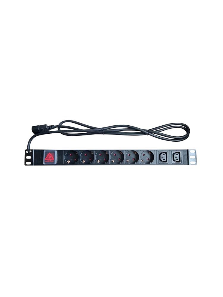 ელექტროენერგიის გამანაწილებელი: Le Horizontal PDU 6xEU And 2XC13 Sockets and C14 Plug