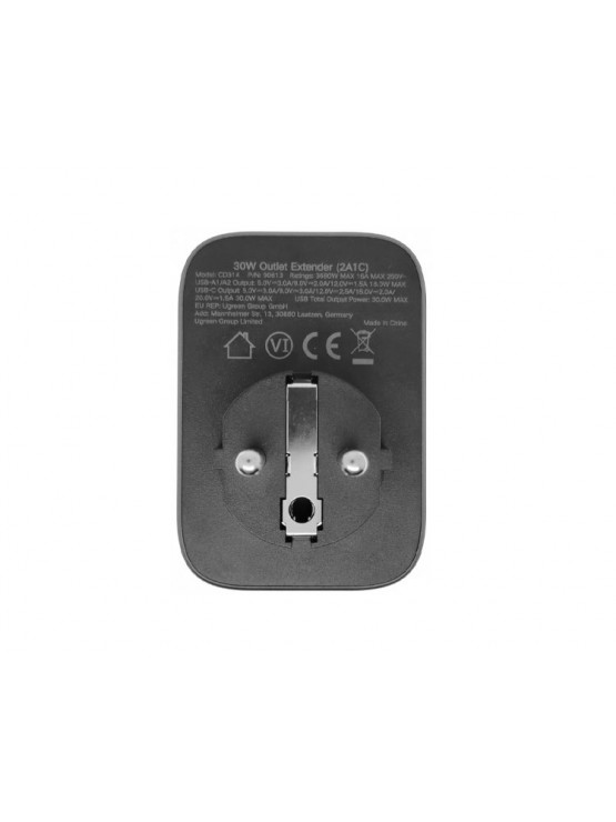 ადაპტერი: UGREEN CD314 90613 30W Wall Charger Gray