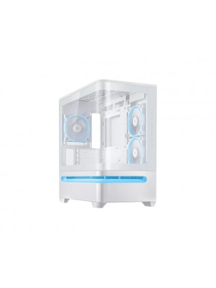ქეისი: Asus Prime AP202 Tempered Glas ARGB Mid Tower White - 90DC00P3-B19000