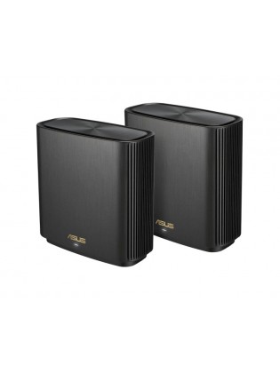 როუტერი: ASUS ZenWiFi AX XT8 2 Packs AX6600 Home Tri-band Mesh WiFi 6 System Black - 90IG0590-MO3A60