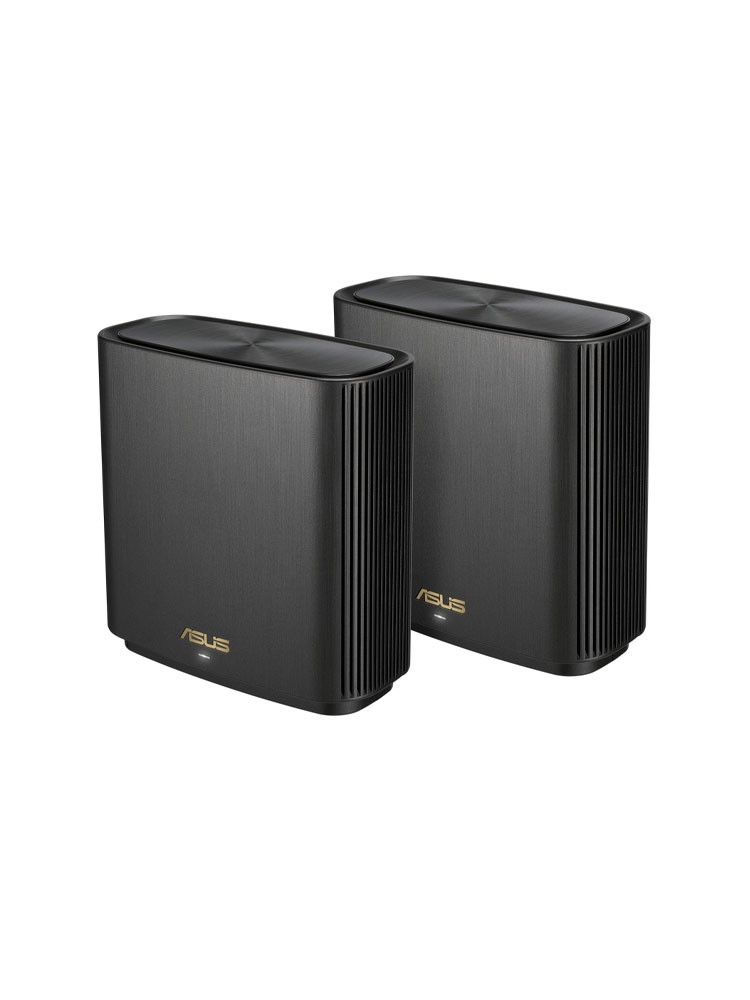 როუტერი: ASUS ZenWiFi AX XT8 2 Packs AX6600 Home Tri-band Mesh WiFi 6 System Black - 90IG0590-MO3A60