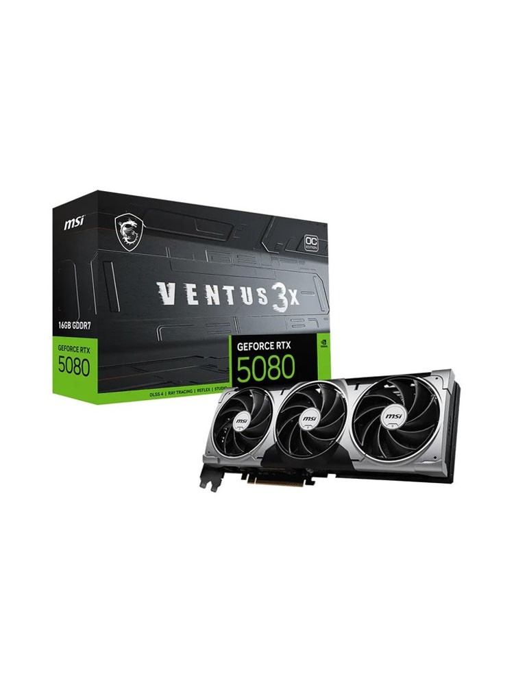 ვიდეო დაფა: MSI GeForce RTX 5080 VENTUS 3X OC 16GB 256-Bit GDDR7 - 912-V531-428