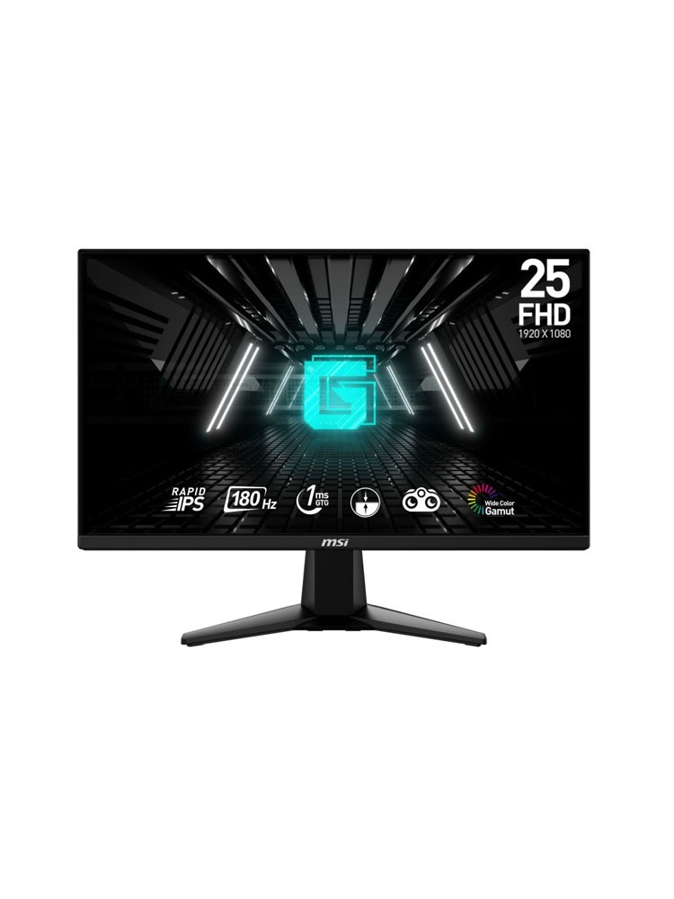 მონიტორი: MSI G255F 24.5" FHD IPS 180Hz 1ms 2xHDMI DP Black - 9S6-3BC01M-002