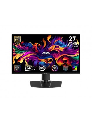მონიტორი: MSI 271QPX 26.5" WQHD QD-OLED 240Hz 0.03ms 2xHDMI DP USB-C Black - 9S6-3CD89T-036